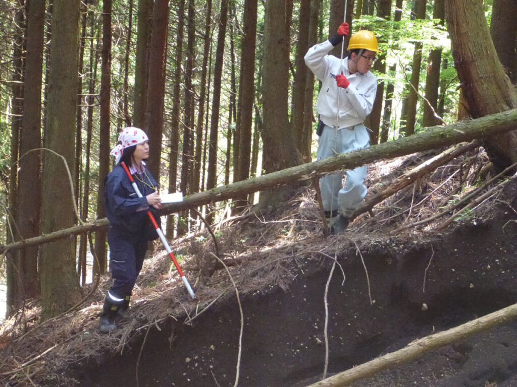 神奈川県北部豪雨の土層強度検査